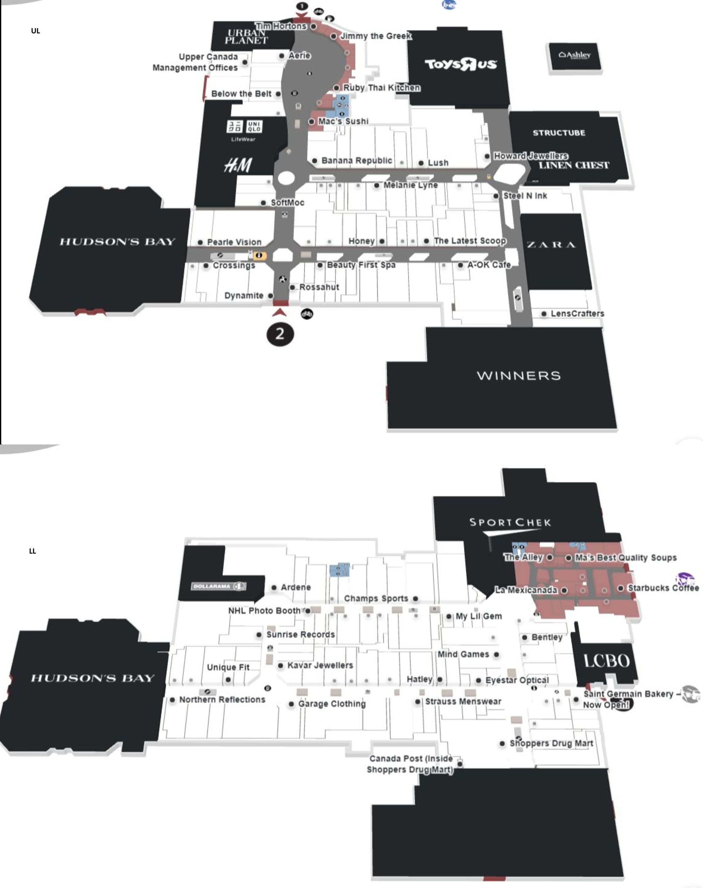 Upper Mall Map